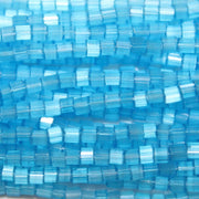 11/0 Czech Two Cut Seed Bead Light Aqua Blue Satin Tint**