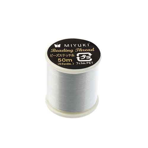 Miyuki Nylon Beading Thread B Silver (50m)