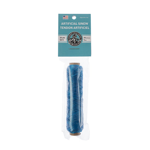 Gudebrod Sinew Bobbin 60ft (20yd) Blue 5ply 70lb test Made in USA