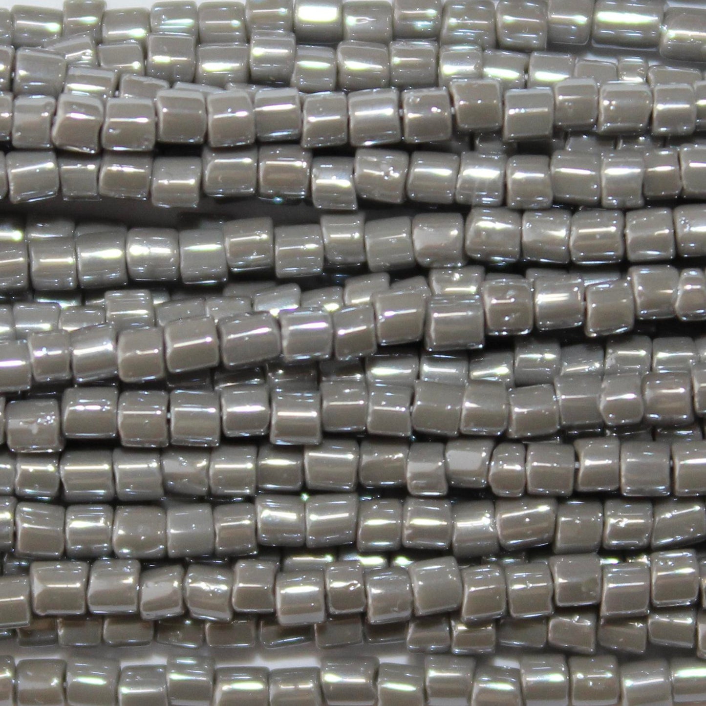 11/0 Czech Two Cut Seed Bead Opaque Grey Luste