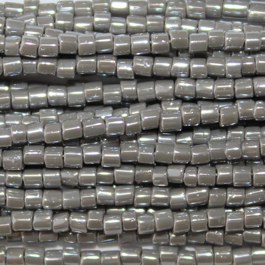 11/0 Czech Two Cut Seed Bead Opaque Grey Luste