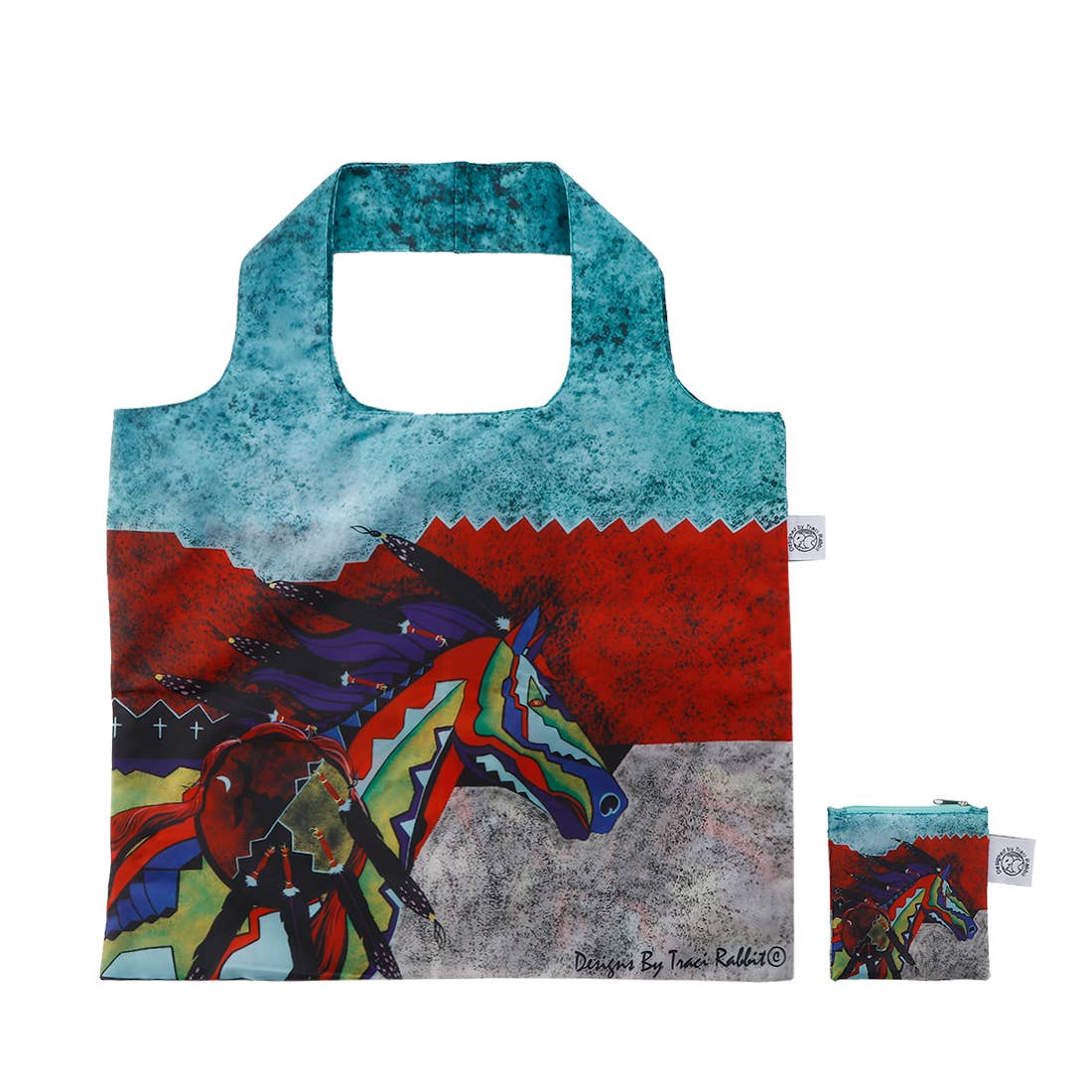 Bill & Traci Rabbit - Dancing Colors reusable tote