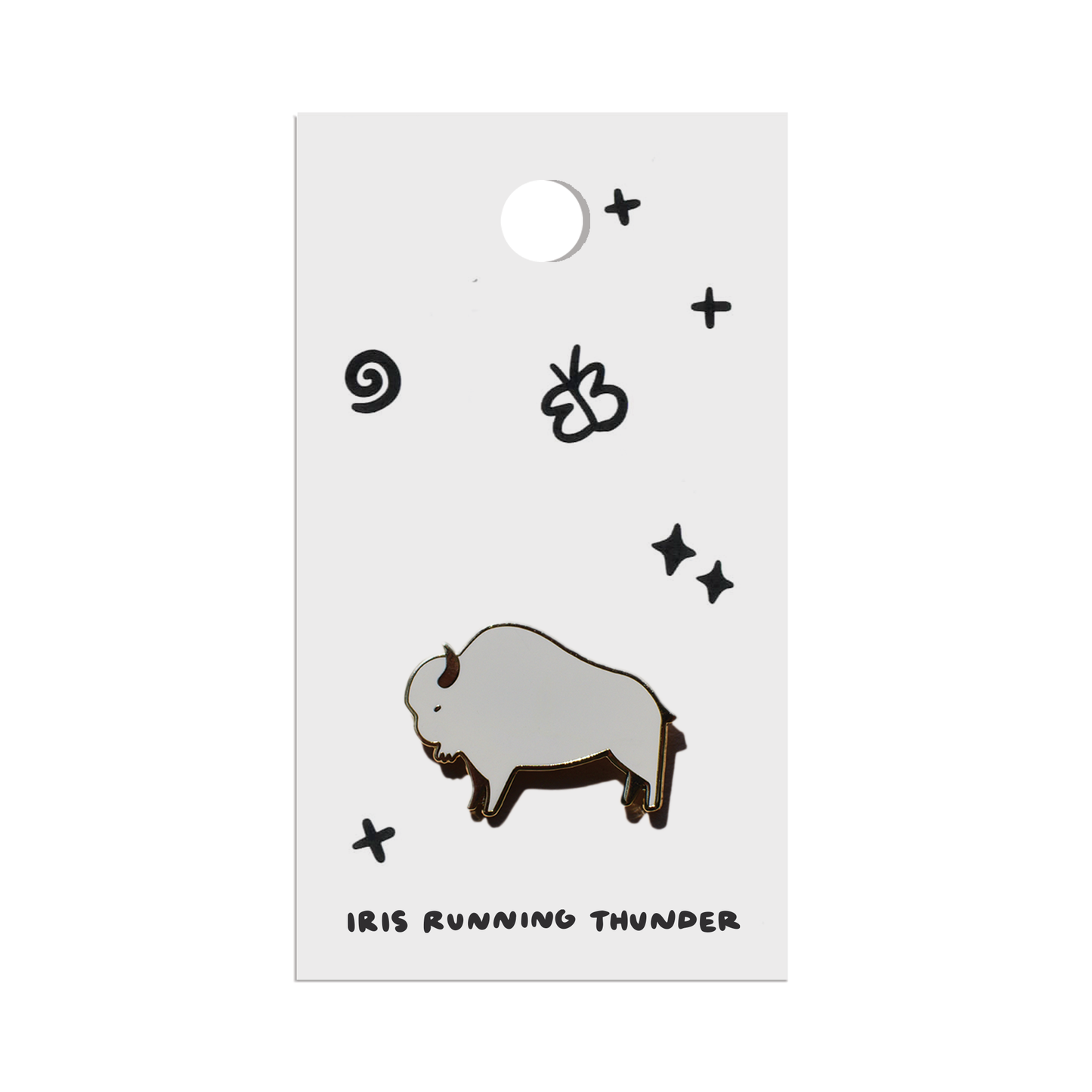 “The White Buffalo” Enamel Pin