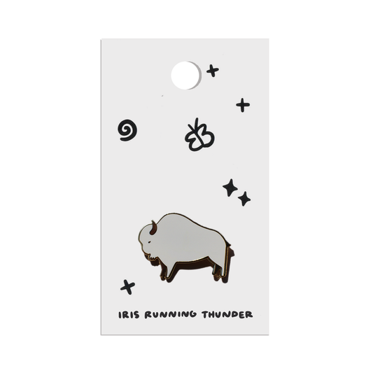 “The White Buffalo” Enamel Pin