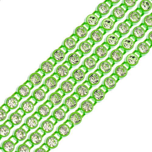 Crystal Lane DIY Rhinestone Banding 1yd 1row ss8 Mint Casing/ Crystal