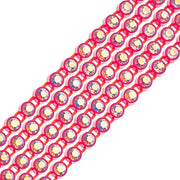 Crystal Lane DIY Rhinestone Banding 1yd 1row ss8 Hot Pink Casing/ Crystal AB
