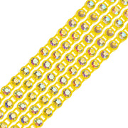 Crystal Lane DIY Rhinestone Banding 1yd 1row ss8 Lemon Casing/ Crystal AB