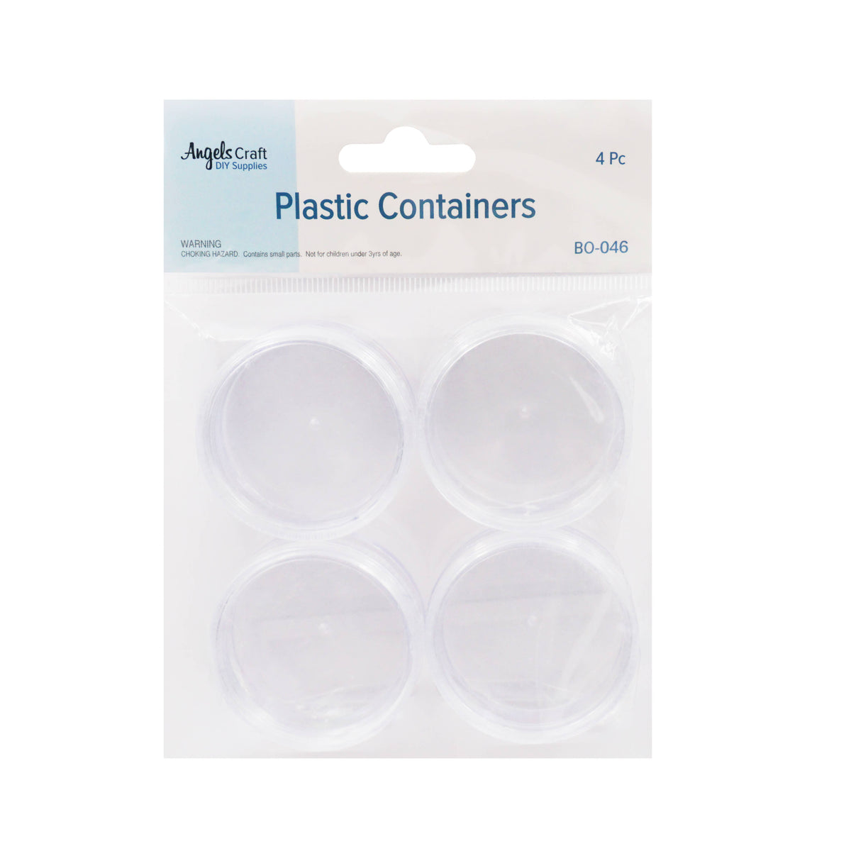 Plastic Container, Medium 4-ct