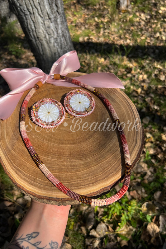 🤎🍂Dentalium Earrings & Rope Necklace Set🍂🤎