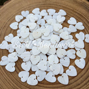 15 mm Mother of Pearl Hearts w/ 1 hole (EACH)