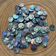 Abalone Shell 15mm Rounds with Top Hole