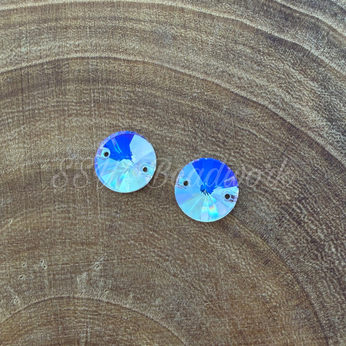 Flatback Rivoli Crystal Centers (Pair)