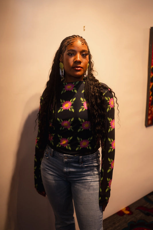 Rebekah Jarvey - Champagne Mesh Shirt
