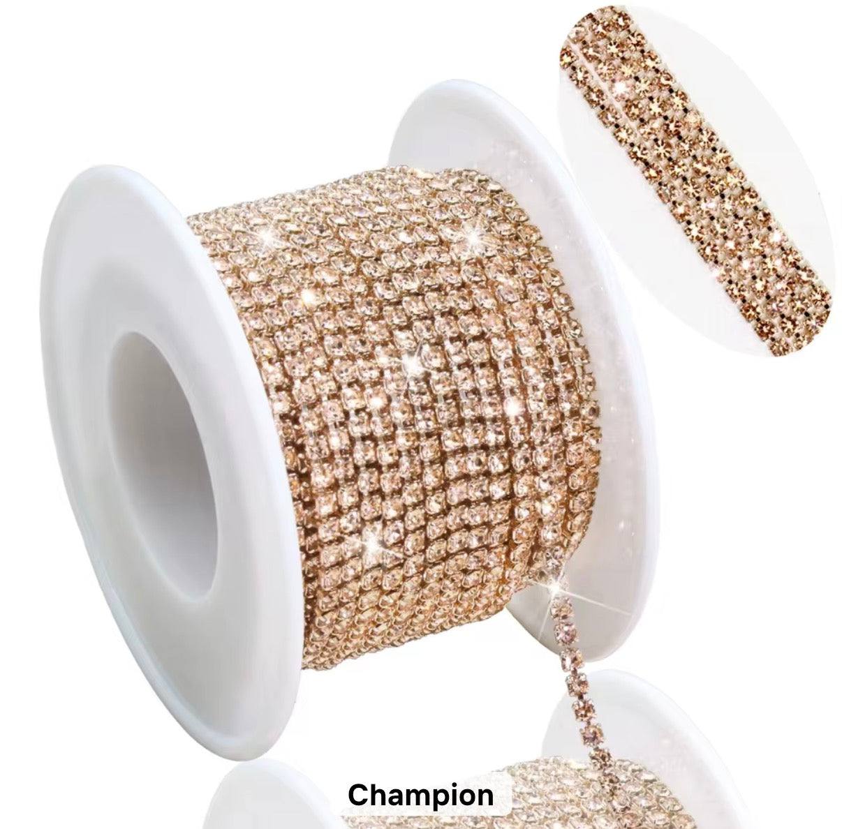 SS6/2mm Metal Rhinestone Banding 10 Yards