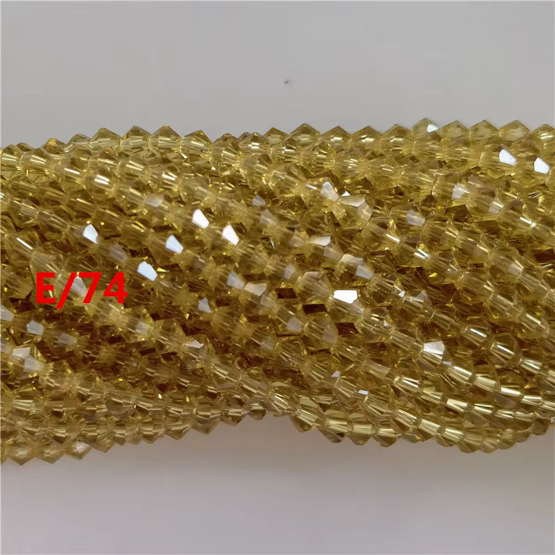 6mm Bicone Crystal Glass Beads