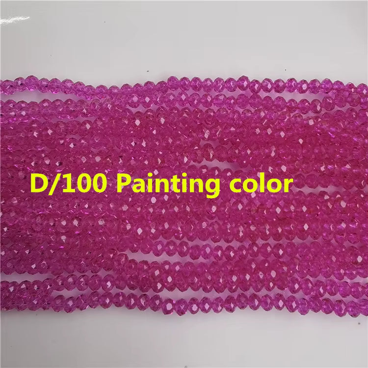 1mm Faceted Flat Round Glass Beads Rondelle Crystal Beads