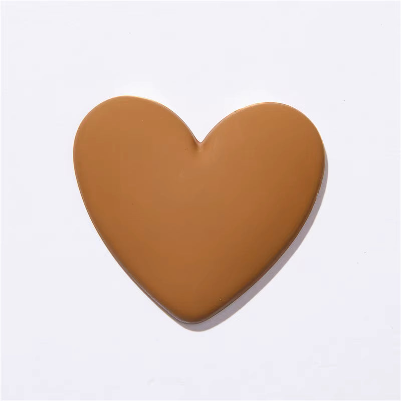 Dark Brown Large Heart Center