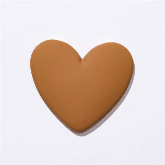 Dark Brown Large Heart Center