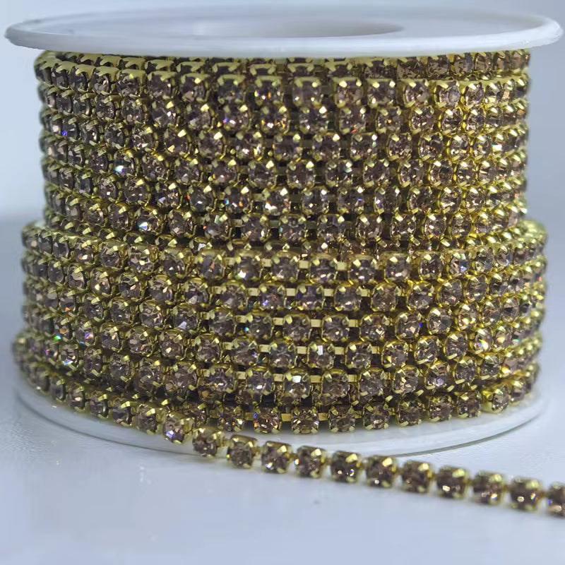 SS6/2mm Metal Rhinestone Banding 10 Yards