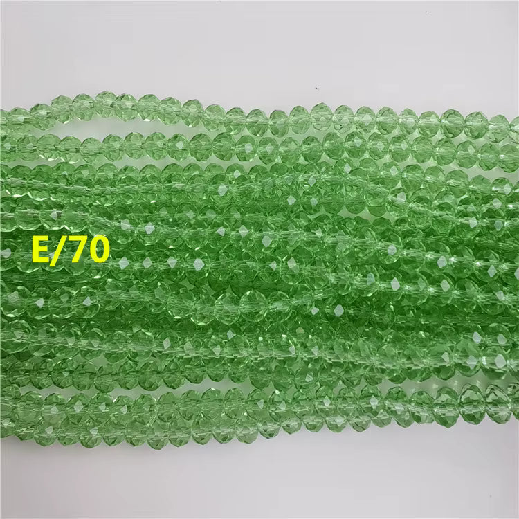 1mm Faceted Flat Round Glass Beads Rondelle Crystal Beads