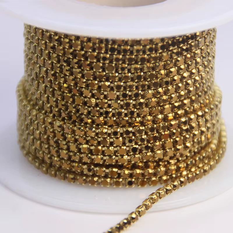SS6/2mm Metal Rhinestone Banding 10 Yards