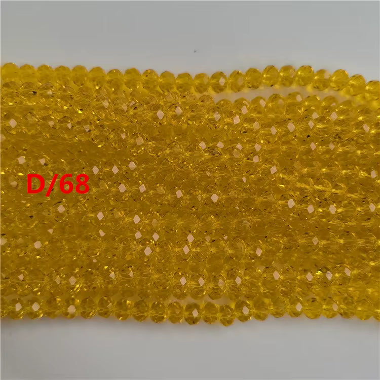 1mm Faceted Flat Round Glass Beads Rondelle Crystal Beads