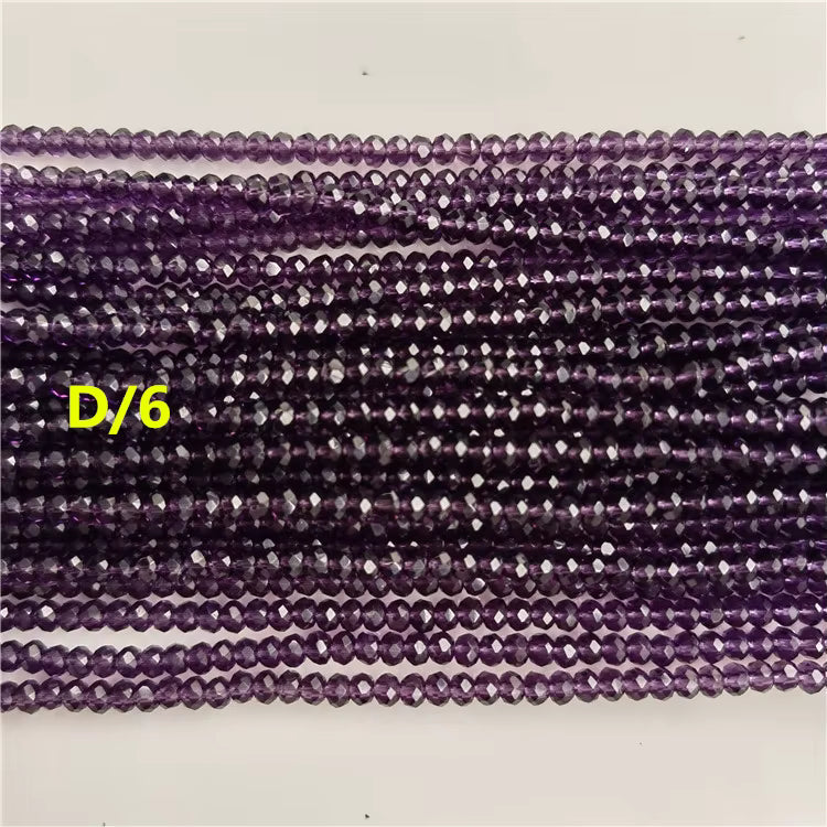 1mm Faceted Flat Round Glass Beads Rondelle Crystal Beads