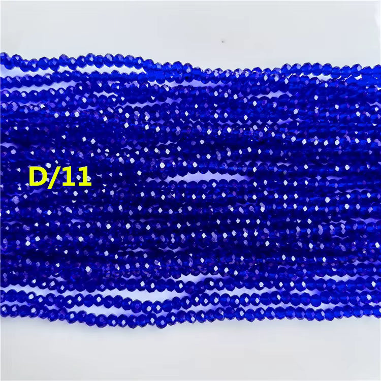 1mm Faceted Flat Round Glass Beads Rondelle Crystal Beads