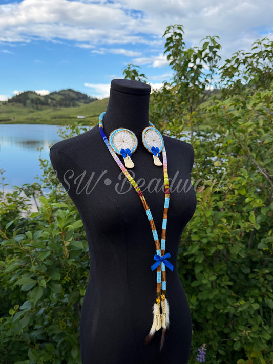 Pale Blue Topaz Beaded Set 🫐🌿
