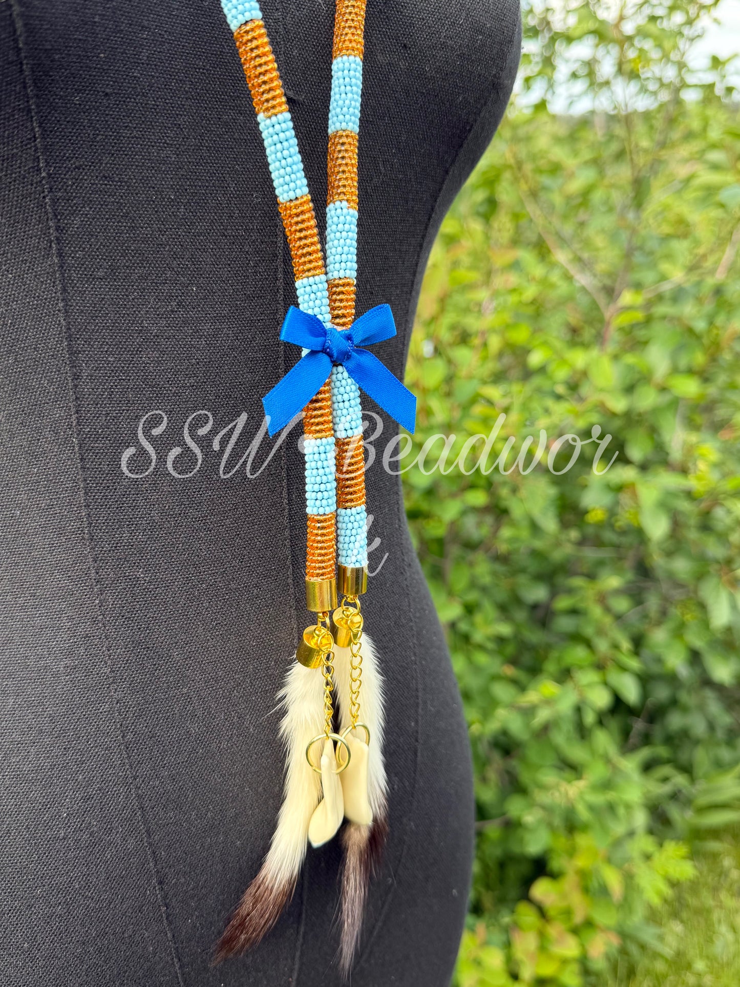 Pale Blue Topaz Beaded Set 🫐🌿