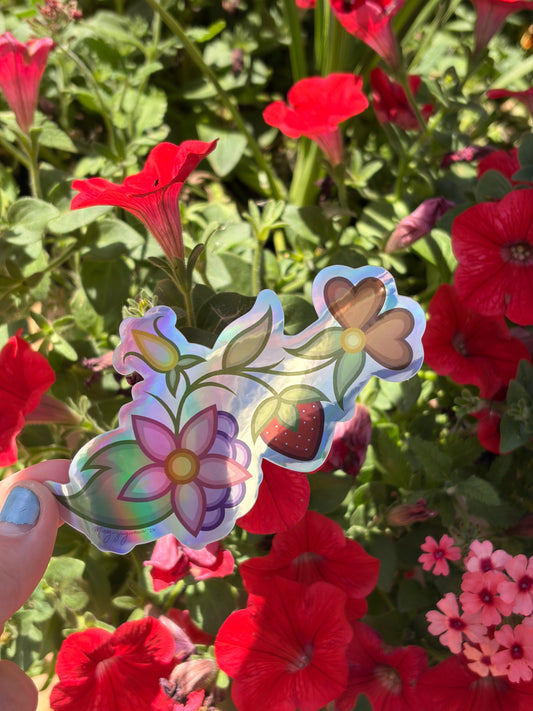 SSW Beadwork - Large Floral Sticker 2.4" x 4.2"