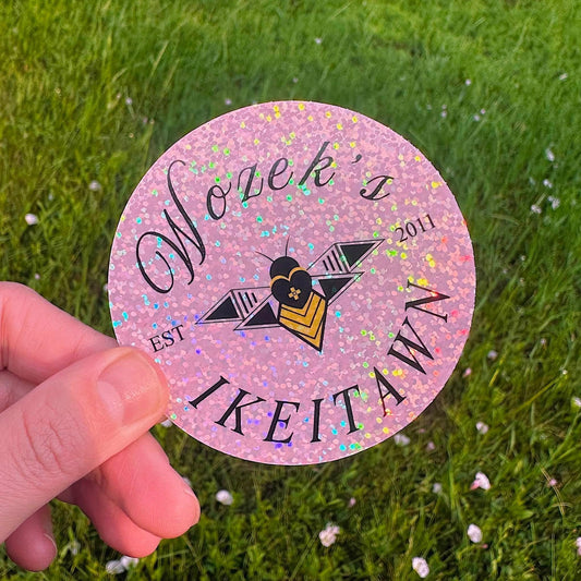 Wozek's Ikeitawn - Pink Logo Sticker