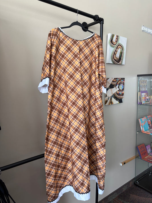 Buffalo Wmn Original - Brown Plaid Dress