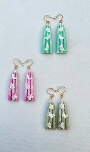 Talia Gone - Dentalium Shell Earrings with Butterflies