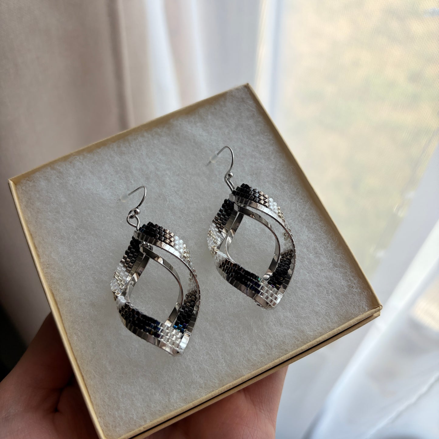 A'Trayio Campell - Black Twist Earrings