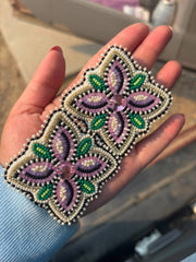 AG Creeations - Beaded Floral Earrings