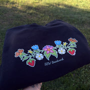 SSW Beadwork - Unisex Black Floral Crewneck Sweatshirt