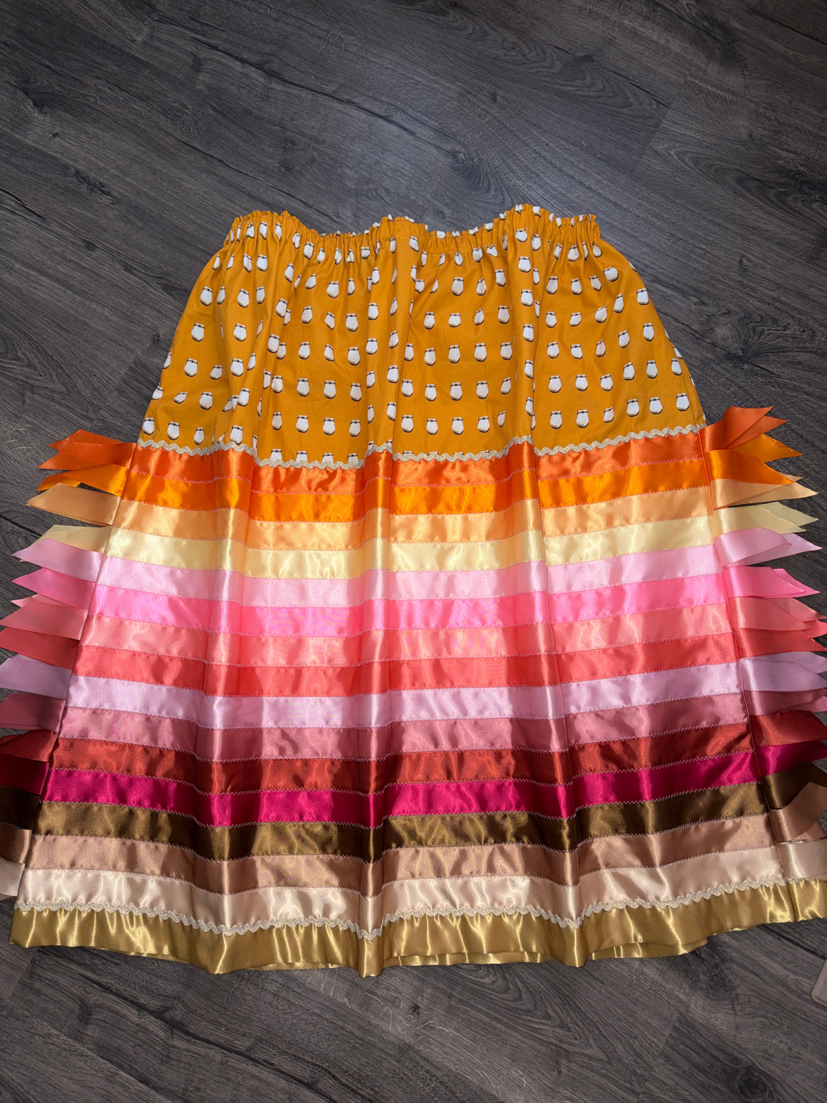 Billy Werk - Yellow Sunset Ribbon Skirt (3XL-4XL)