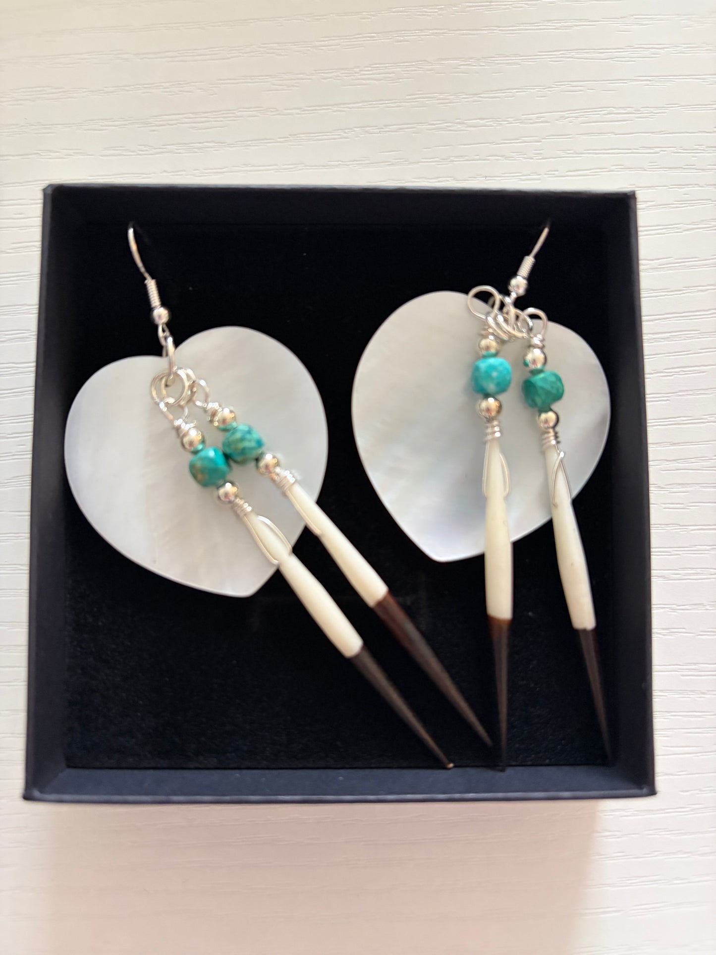 BlueRock Beads - Shell/Quill Earrings