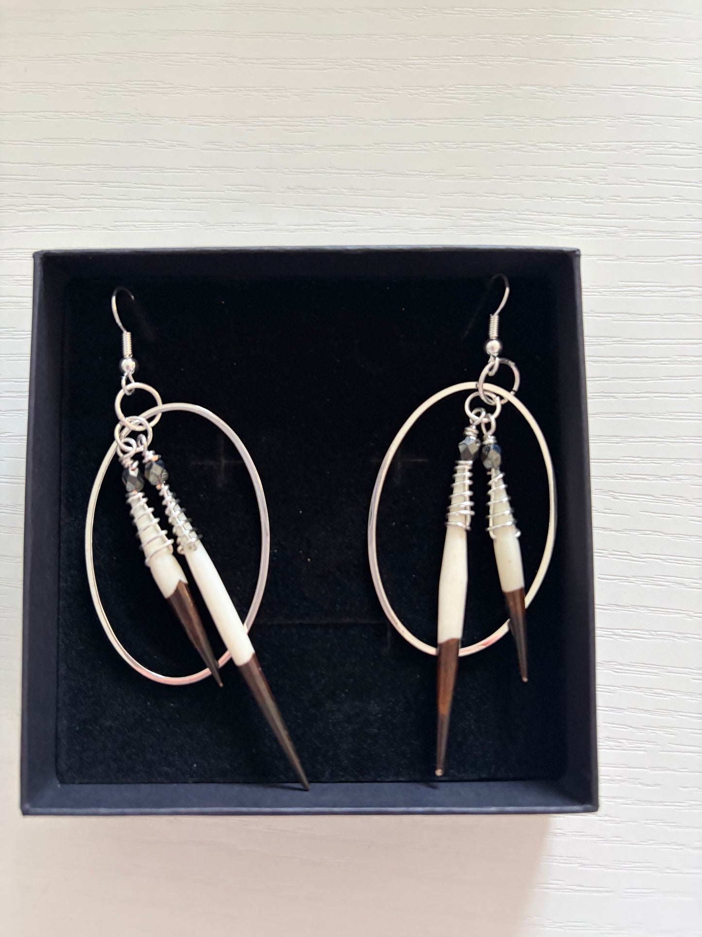 BlueRock Beads - Shell/Quill Earrings