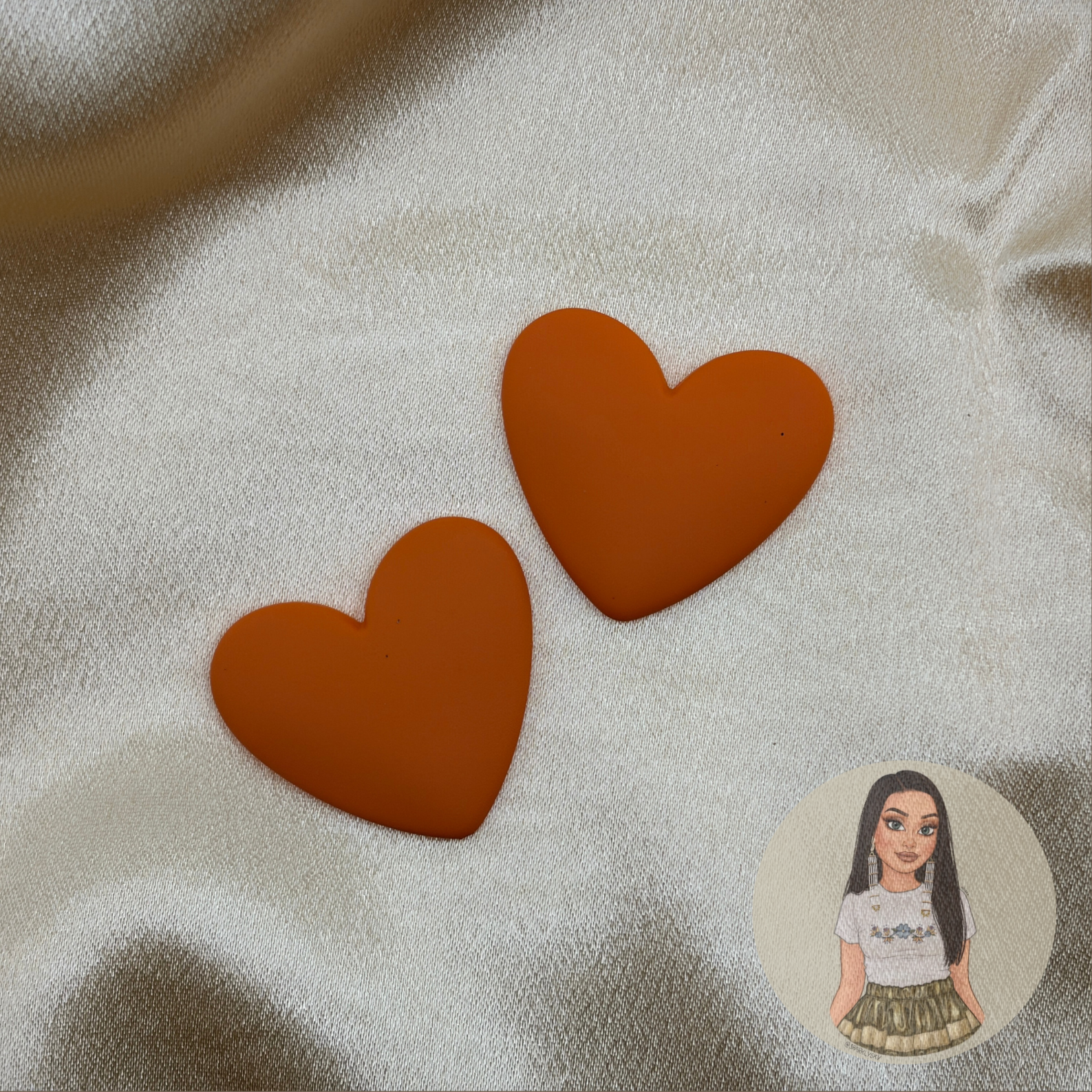 🧡Pumpkin Orange Large Heart Center
