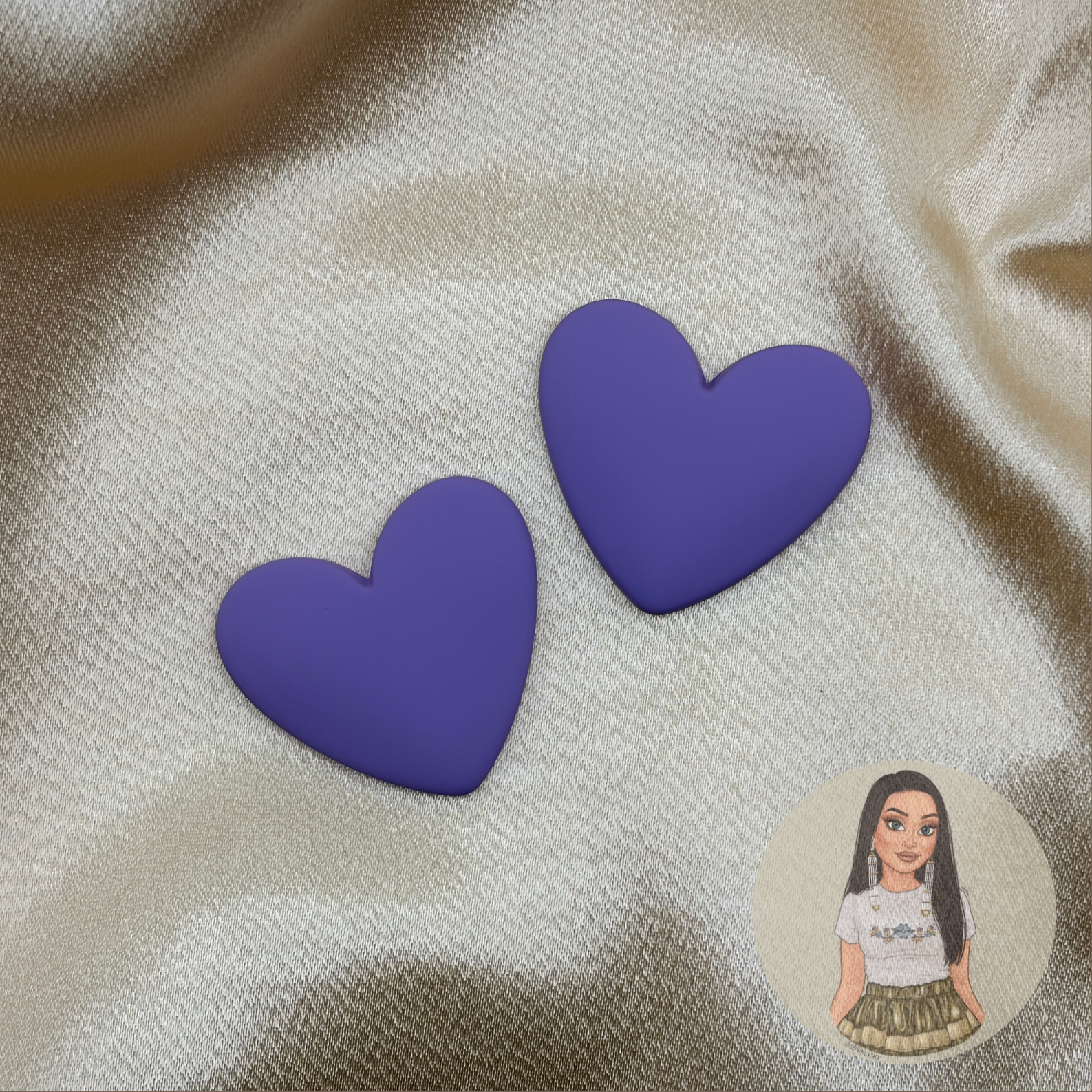 💜Violet Large Heart Center