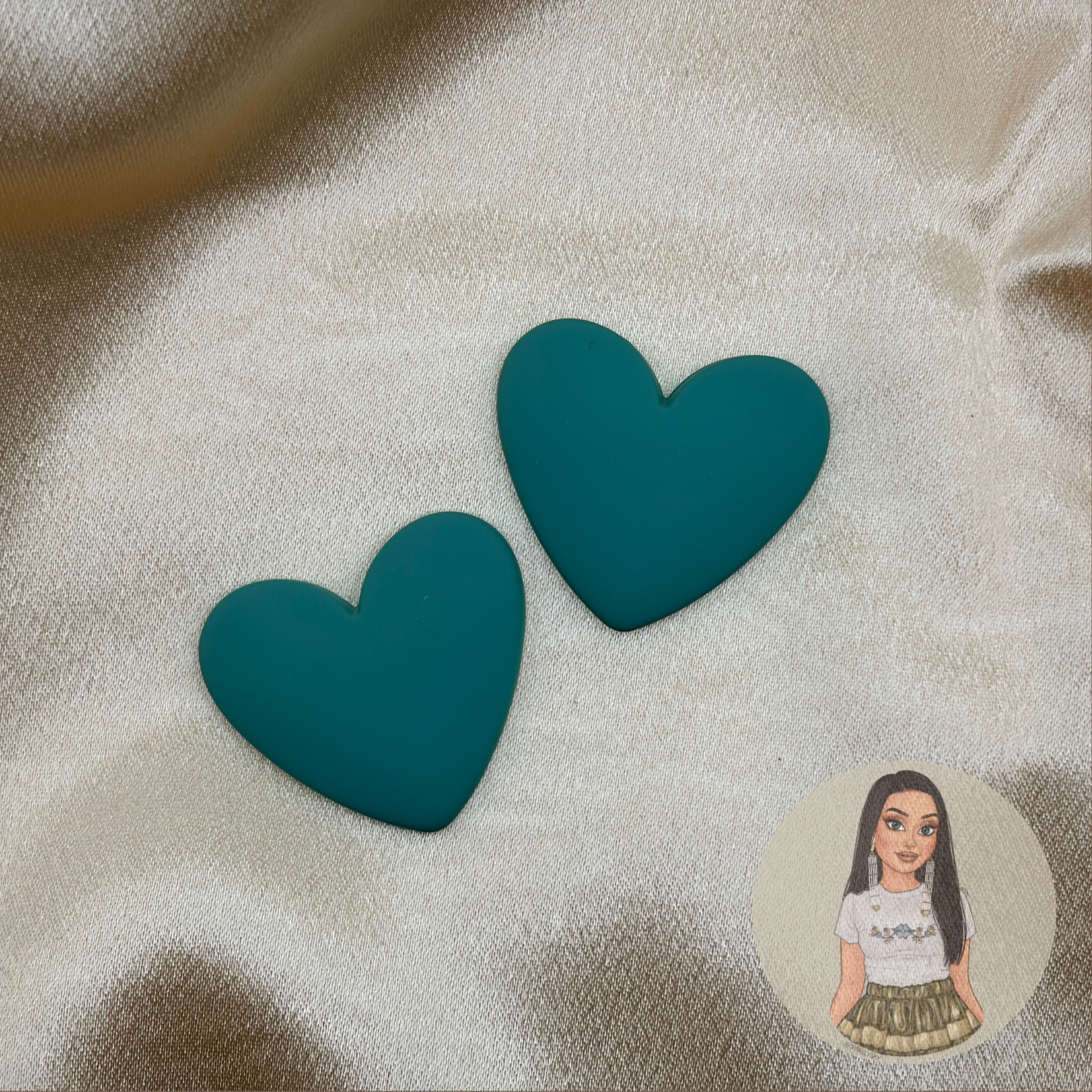 🩵Turquoise Large Heart Center