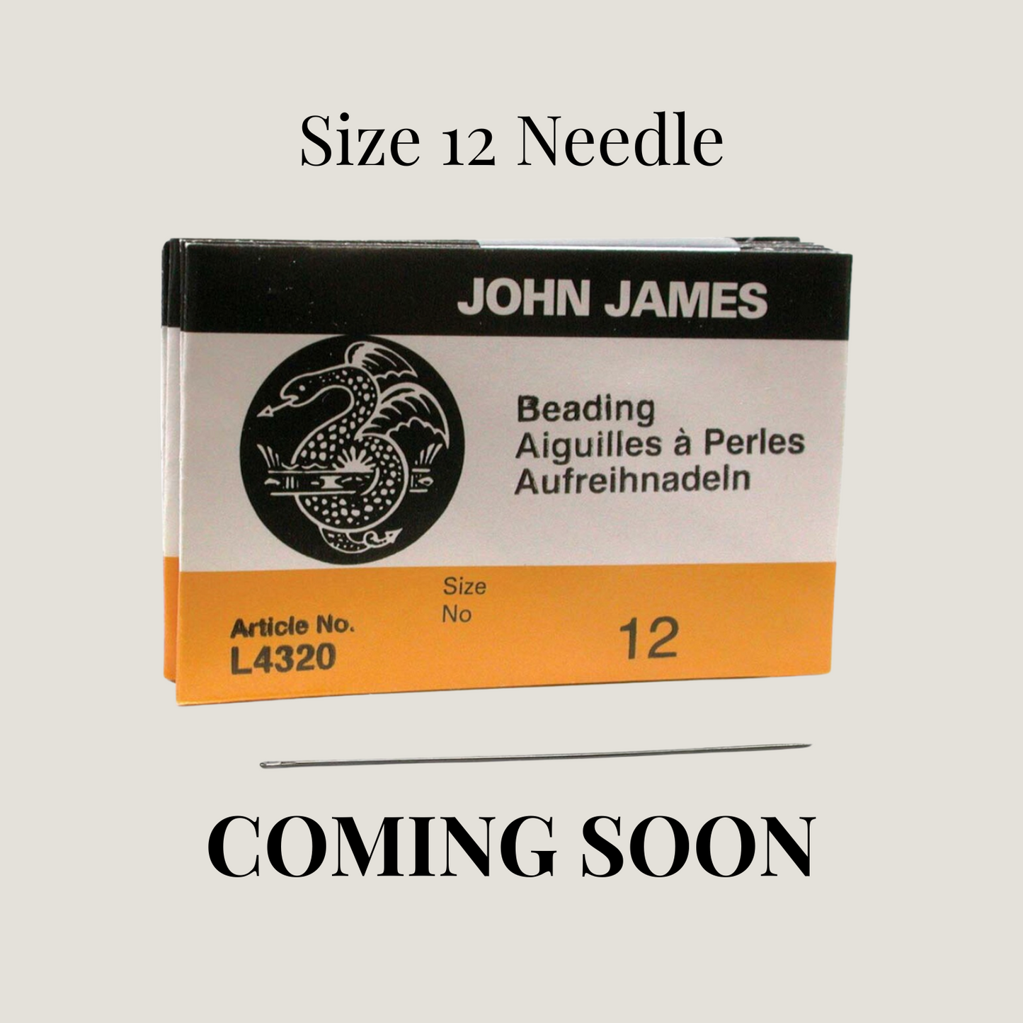 John James - Beading Needles Size #12 25 PK
