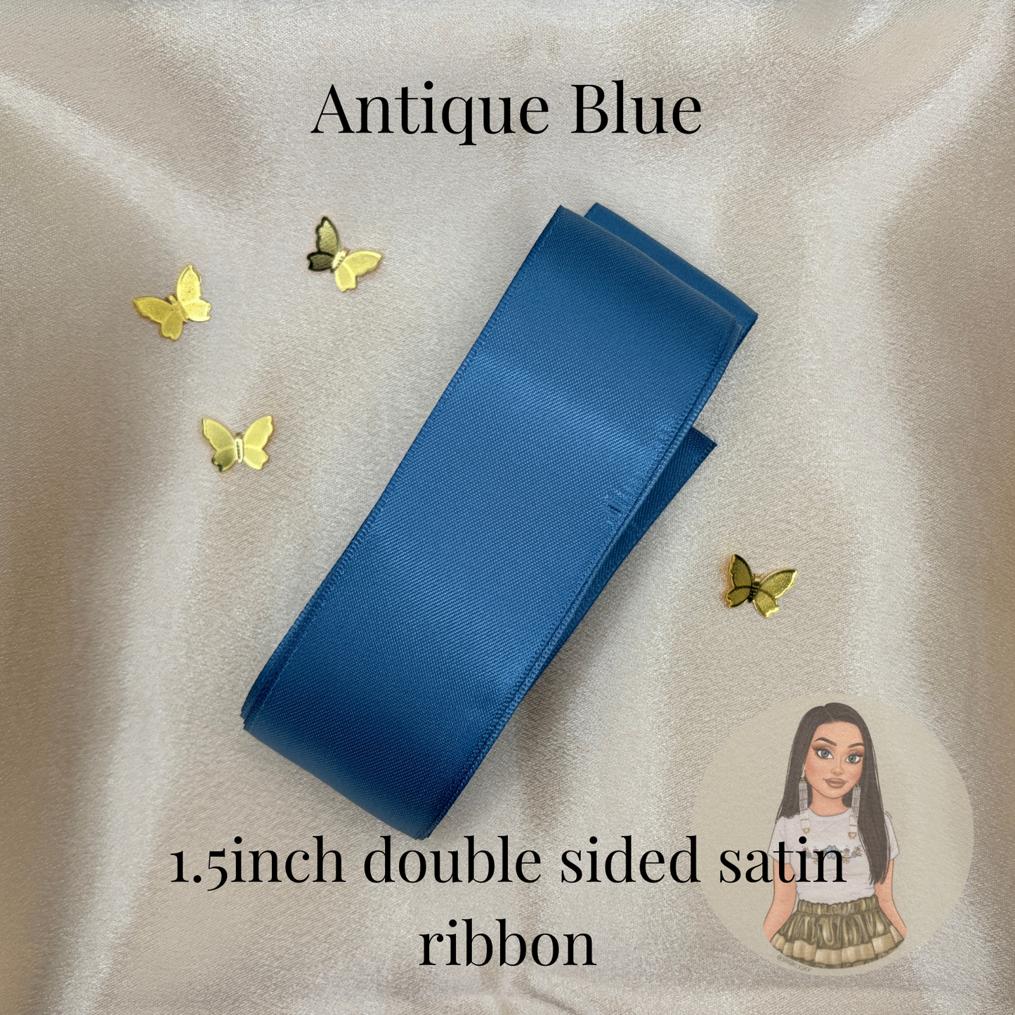 1.5in Antique Blue