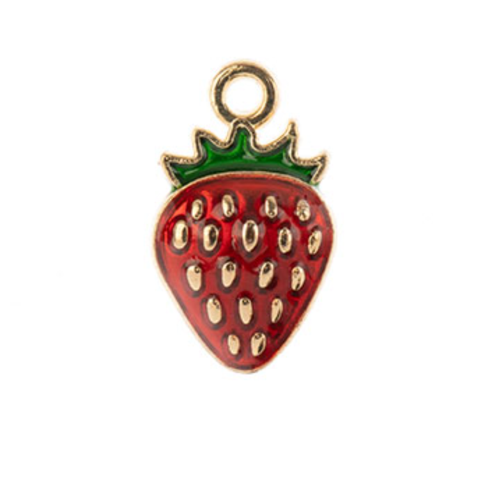 Sweet & Petite Charms 17x10mm Strawberry 10pcs