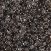 Czech Seed Bead 11/0 Vial Transparent Black Diamond Dyed apx23g