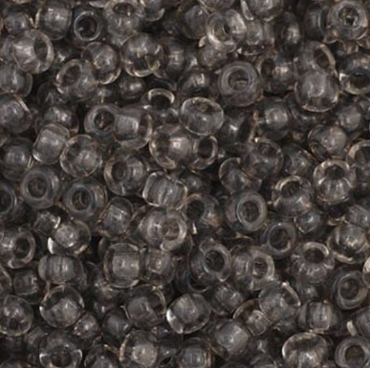 Czech Seed Bead 11/0 Vial Transparent Black Diamond Dyed apx23g