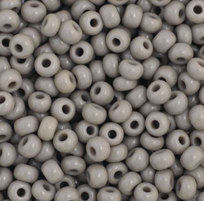 Czech Seed Bead 11/0 Vial Opaque Grey apx23g