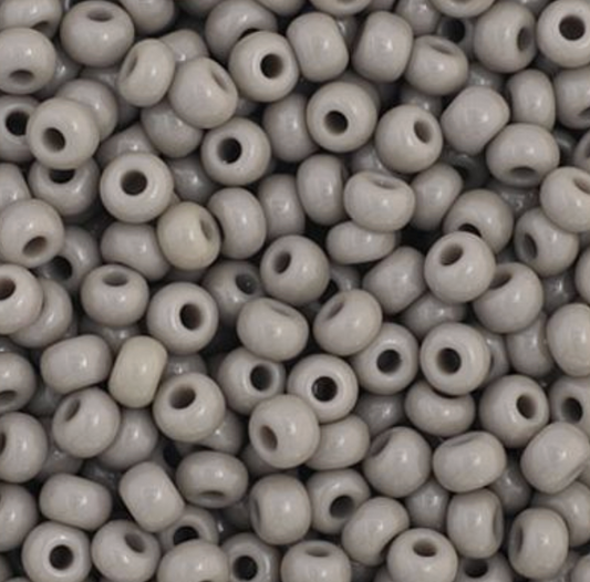 Czech Seed Bead 11/0 Vial Opaque Grey apx23g